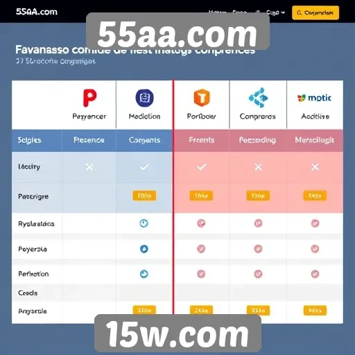 Comparação entre 55aa.com e concorrentes do mercado